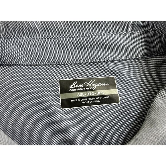 Men's Ben Hogan Performance Golf Polo Shirt Sz 3XL Blue Palm Tree Print Athletic - Picture 4 of 8